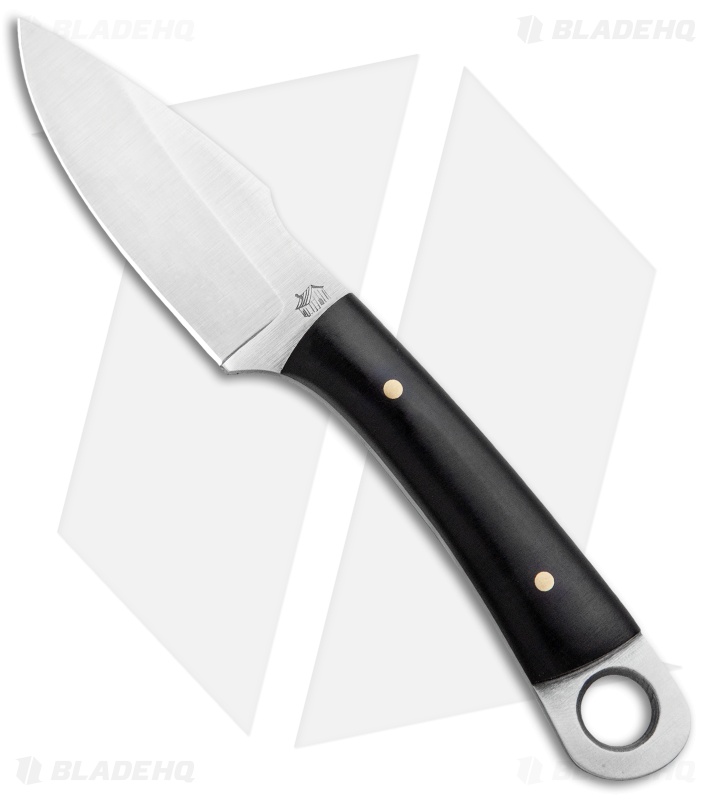 LT Wright Knives Stealth Neck Knife Black Paper Micarta Polished (3" Satin)