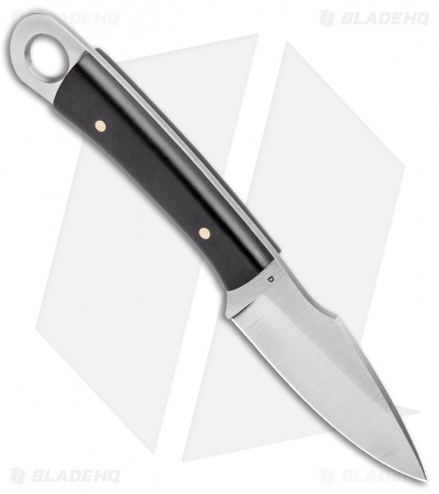 LT Wright Knives Stealth Neck Knife Black Paper Micarta Polished (3" Satin)