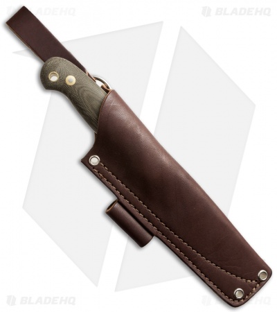 LT Wright Knives GNS Scandi Fixed Blade Green Micarta (4.5" Satin)