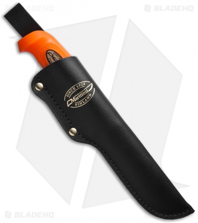 Marttiini Martef Skinner Orange Fixed Blade Knife (4.125" Black) 186024T