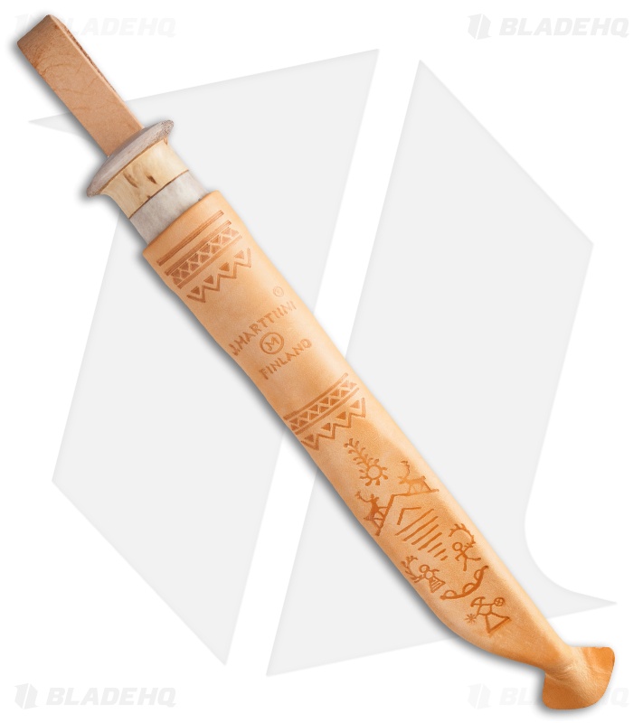 Marttiini Lapp Knife Fixed Blade Knife Antler/Curly Birch (4.375" Mirror)