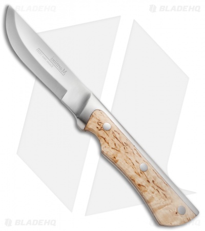 Marttiini Full Tang Curly Birch Fixed Blade Knife (4.25" Satin Plain) 350015