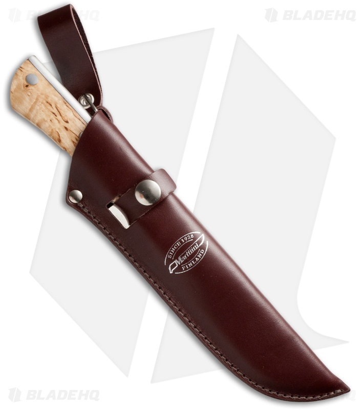Marttiini Full Tang Curly Birch Fixed Blade Knife (4.25" Satin Plain) 350015