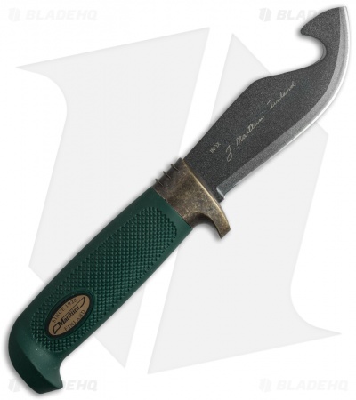 Marttiini Gut Hook Skinner Green Fixed Blade Knife (4.25" Mirror) 378014T