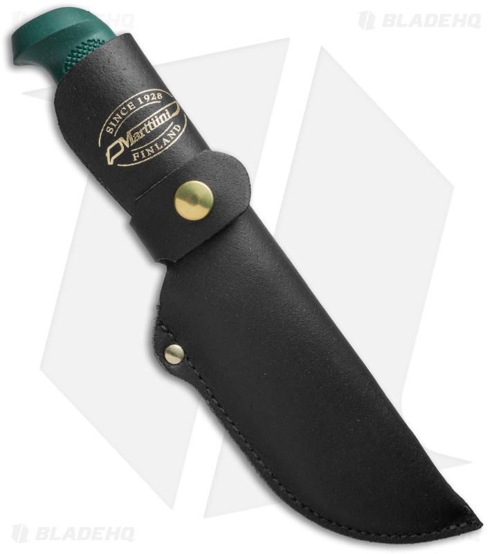 Marttiini Gut Hook Skinner Green Fixed Blade Knife (4.25" Mirror) 378014T