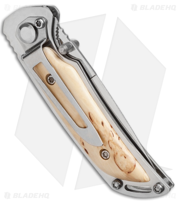 Marttiini Knives MFK-2W Curly Birch Liner Lock Knife (3
