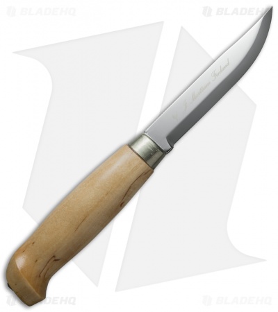 Marttiini Knives Lynx 131 Curly Birch Fixed Blade Knife (3.375" Mirror) 131010
