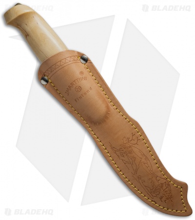 Marttiini Knives Lynx 131 Curly Birch Fixed Blade Knife (3.375" Mirror) 131010