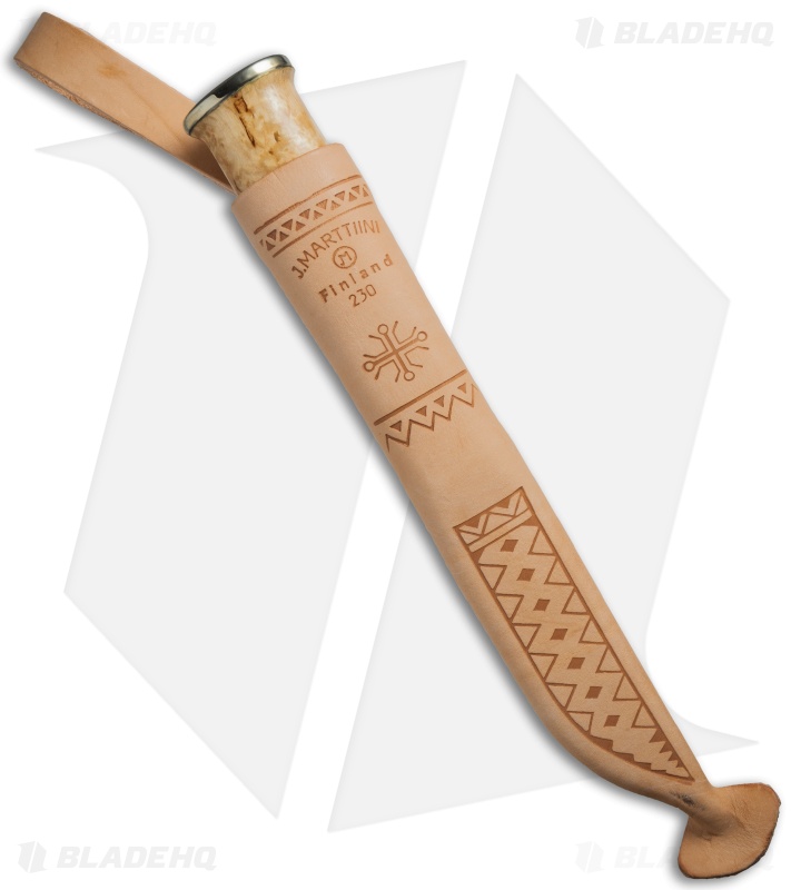 Marttiini Lapinleuku Fixed Blade Knife Curly Birch (Mirror Plain) 230