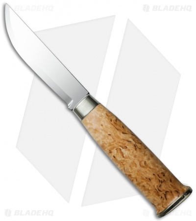 Marttiini Lapinleuku Fixed Blade Knife Curly Birch (Mirror Plain) 230