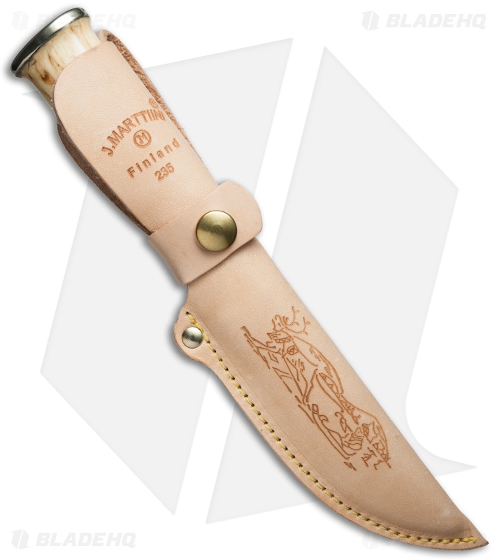Marttiini Lapinleuku Fixed Blade Knife Curly Birch (Mirror Plain) 235