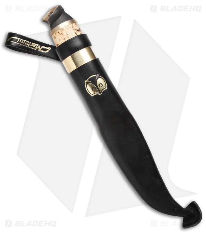 Marttiini Owl Knife Fixed Blade Knife Curly Birch (4.375" Mirror)