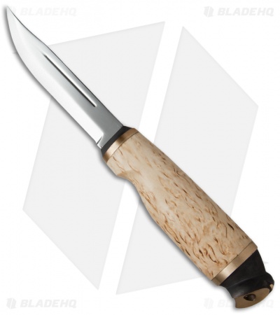 Marttiini Owl Knife Fixed Blade Knife Curly Birch (4.375" Mirror)