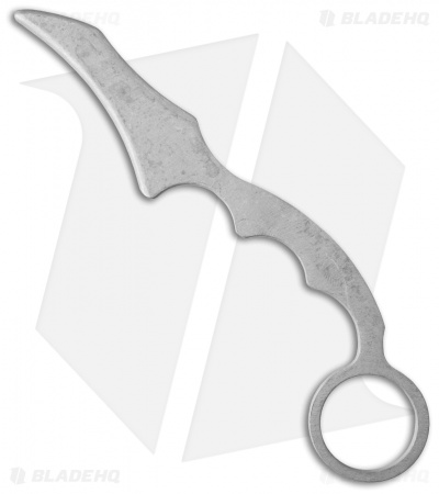 Max Venom DMaX Fighter Karambit Neck Knife + Aluminum Trainer combo (2.5" Black)