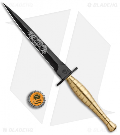 Medford FS Commando USMC Dagger Fixed Blade Knife Brass (7" Black) 