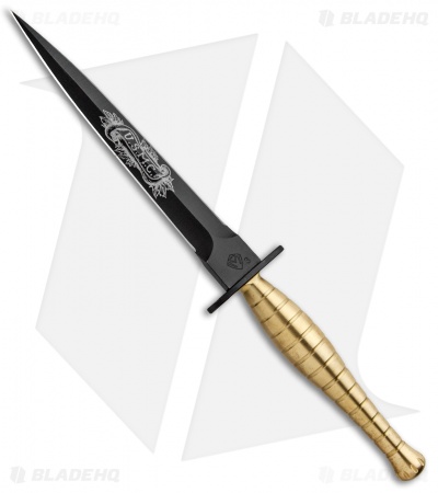 Medford FS Commando USMC Dagger Fixed Blade Knife Brass (7" Black) 