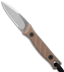 Medford Necromancer Fixed Blade Neck Knife Coyote Tan G-10 (2.25" Satin)