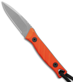 Medford Necromancer Fixed Blade Neck Knife Orange G-10 (2.5" Satin)