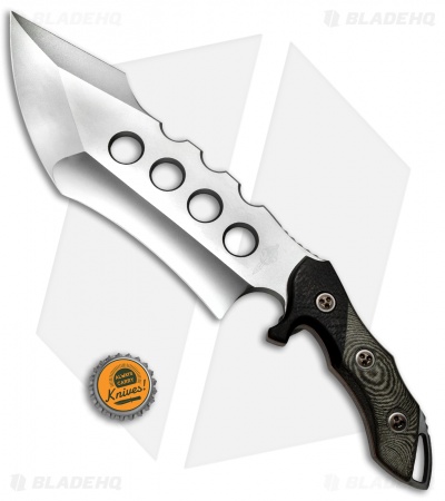 Marfione Custom Juggernaut Fixed Blade Knife Green Micarta/CF (8.75" Mirror)
