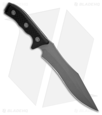Microtech Arbiter Fixed Blade Knife Black G-10 (8.75" Apocalyptic Serr)