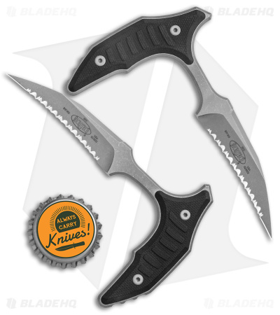 Microtech BEE S/E Wharncliffe Double Push Daggers Black G-10 (2.5" AP Full Serr)