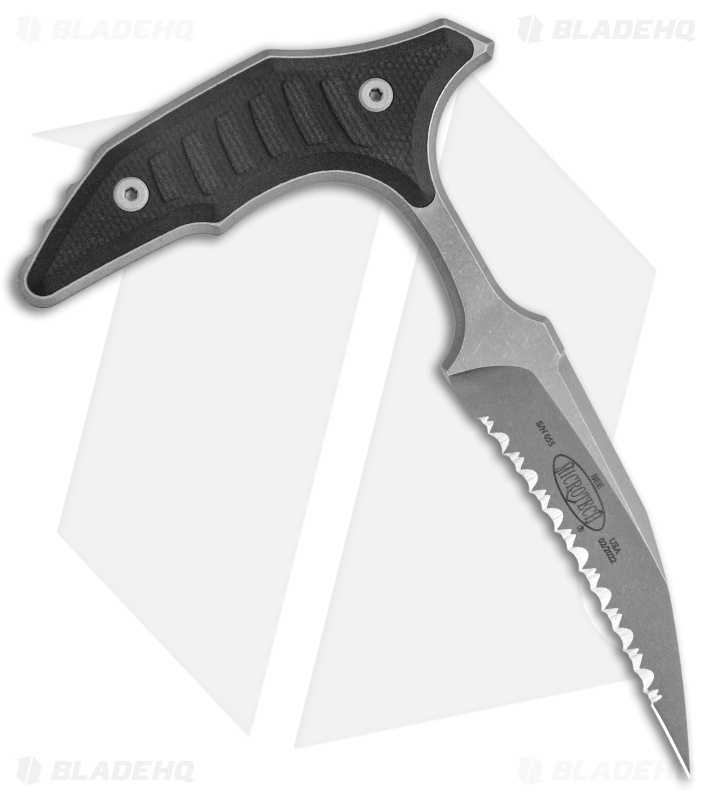 Microtech BEE Push Daggers Black G-10 (2.5" AP Full Serr) - Blade HQ