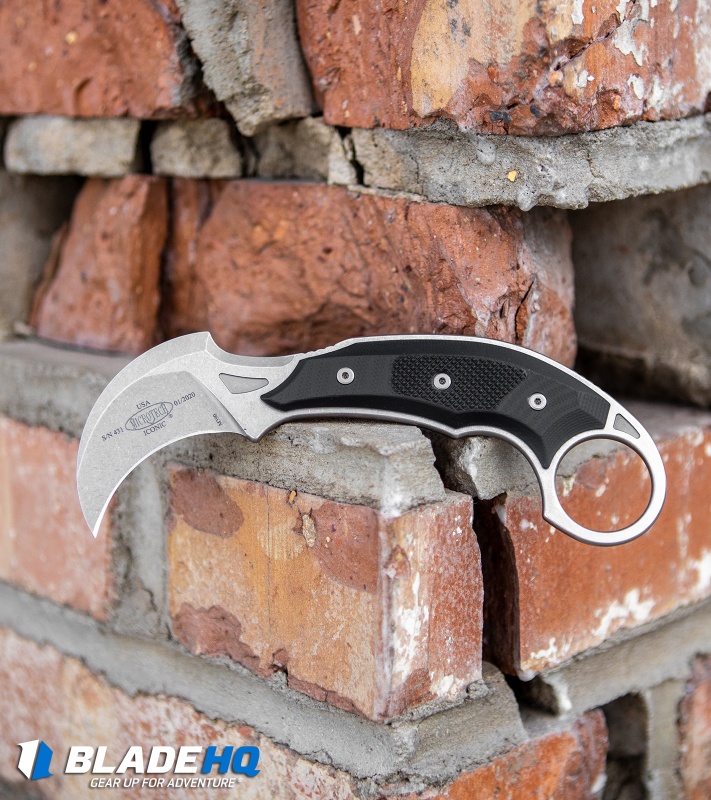 Microtech Bastinelli Iconic Karambit Trainer (Stonewash) 118-10 TRR