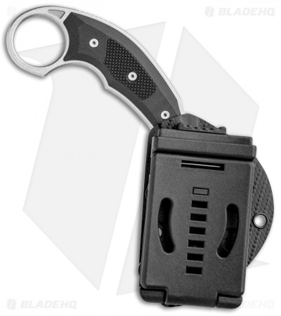 Microtech Bastinelli Iconic Karambit Fixed Blade Knife (Stonewash) 118-10R