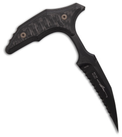 Microtech Bee S/E Wharncliffe SS Black Carbon Fiber (2.5" DLC Serr) 218-3DLCCFS