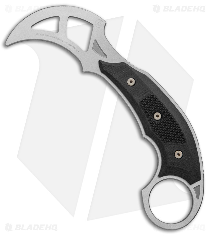 Microtech Iconic Fixed Blade Trainer Karambit (Satin) Prototype 118-4TR