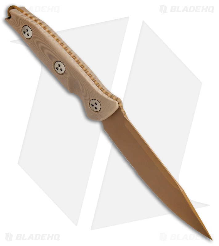 Microtech Socom Alpha Fixed Blade Knife Tan G-10 (5" Tan Serr) 113 ...