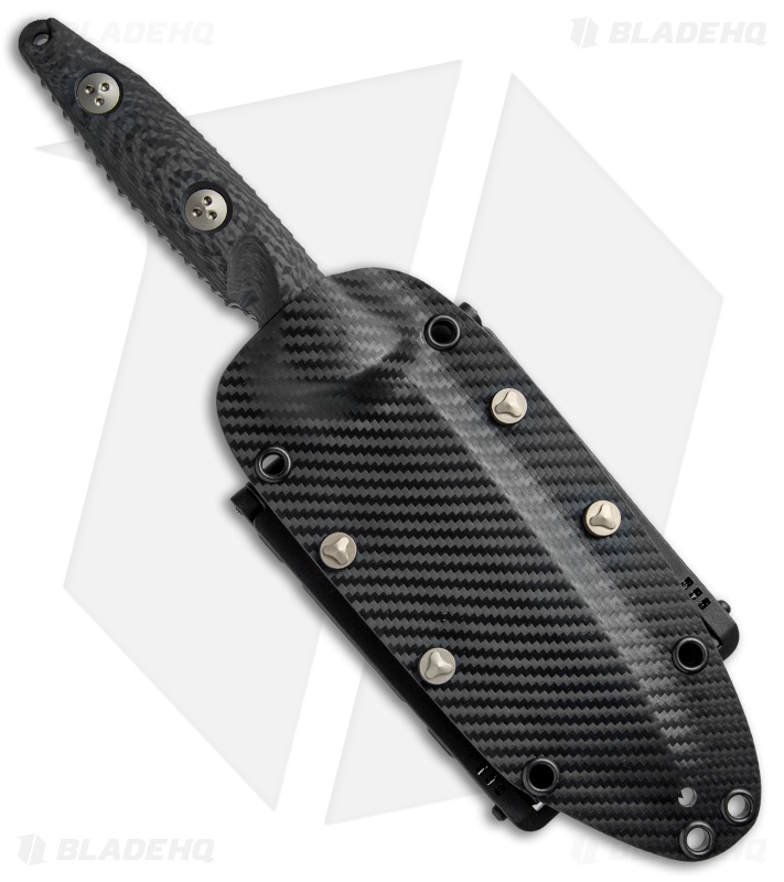 Microtech Socom Alpha Tanto Fixed Blade Knife Carbon Fiber (5" Black Serr)