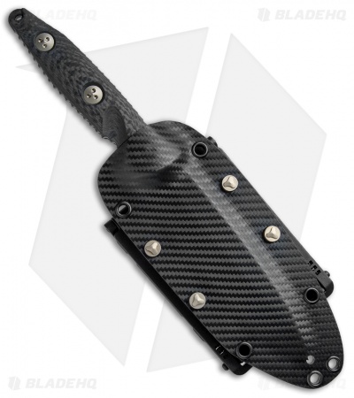 Microtech Socom Alpha Tanto Fixed Blade Knife Carbon Fiber (5" Black Serr)