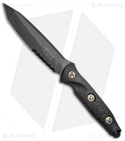 Microtech Socom Alpha Tanto Fixed Blade Knife Carbon Fiber (5" Black Serr)