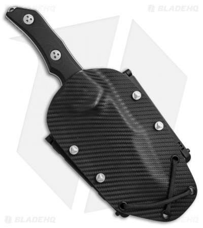 Marfione Custom Knives Apex Fixed Blade Knife Black G-10 (4.6" Apocalyptic)