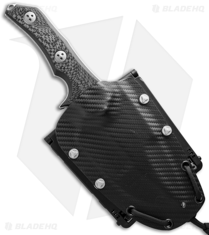 Marfione Custom Knives Apex Fixed Blade Knife Carbon Fiber (4.6" Apocalyptic)