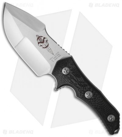 Marfione Custom Knives Apex Fixed Blade Knife Carbon Fiber (4.6" Hand Satin)