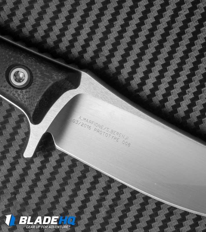 Marfione Custom Knives Borka Blade SBK Prototype Knife G10/FR4 (4.75" Satin)