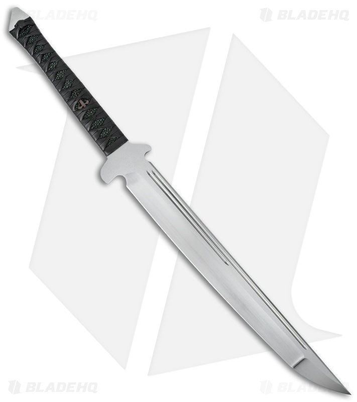 Marfione Custom Combat Wakizashi Green Rayskin (15.5" Hand Satin D2)