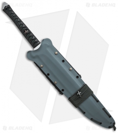 Marfione Custom Combat Wakizashi Green Rayskin (15.5" Hand Satin D2)