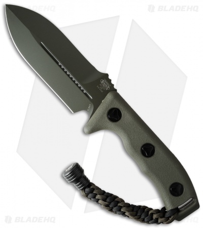 Microtech Crosshair Knife Green Double Edge Fixed (5" Green Elmax) 101-1GR