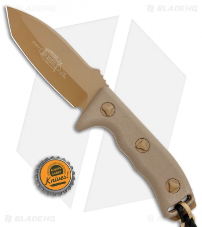 Microtech Currahee Tanto Knife Fixed Blade (4.5" Tan Plain) 103-1TA