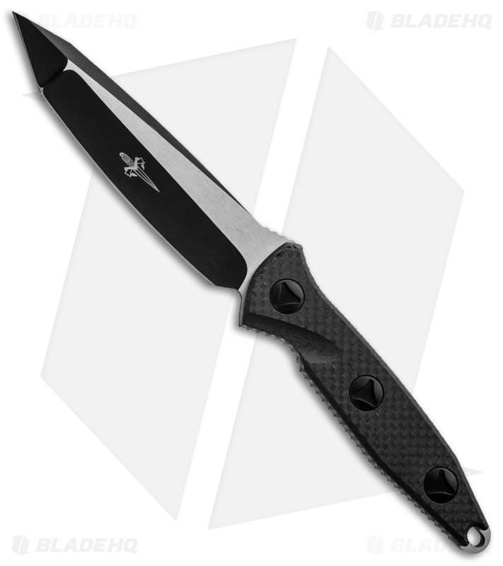 Marfione Custom Socom Alpha Tanto Fixed Blade Carbon Fiber (5" Black)