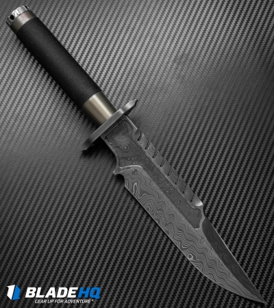 Marfione Custom Knives Interceptor Survival Knife Bronzed (7.875" Damascus)