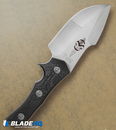 Marfione Custom Knives Apex Fixed Blade Knife Carbon Fiber (4.6" Hand Satin)