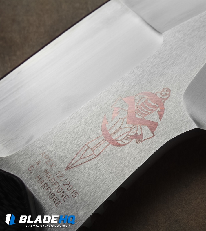Marfione Custom Knives Apex Fixed Blade Knife Carbon Fiber (4.6" Hand Satin)