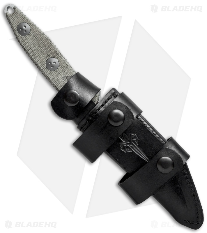 Marfione Custom Socom Alpha Clip Point Fixed Blade Green Micarta (5" Stonewash)