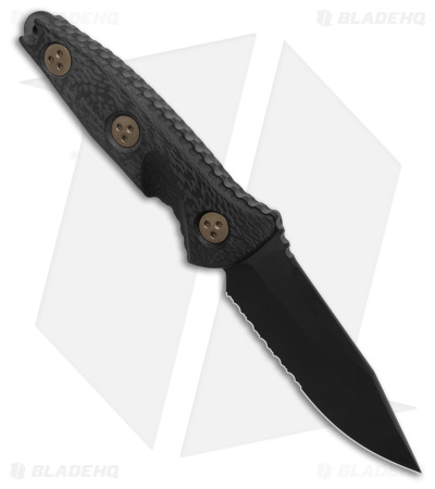 Microtech Signature Series Socom Alpha Mini Fixed Blade Knife CF (3.8"  Serr Bk)