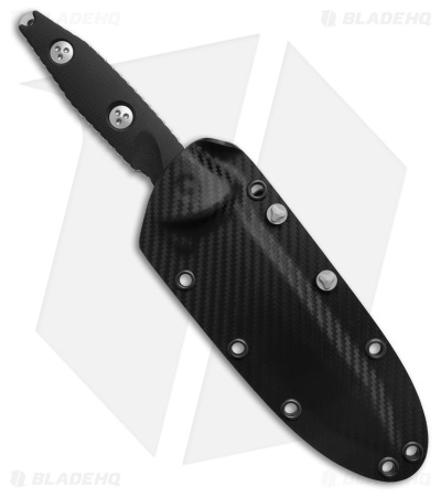 Microtech Socom Alpha Fixed Blade Knife Black G-10 (5" Stonewash Serr) 114-11