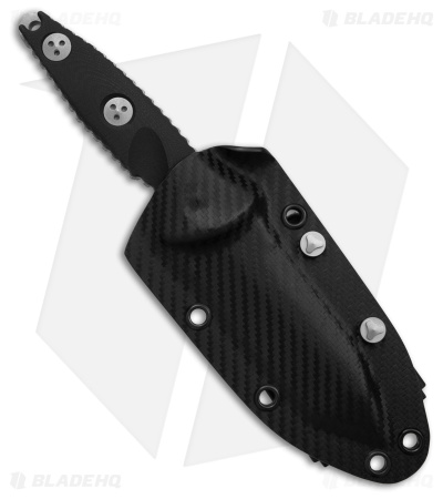 Microtech Socom Alpha Mini T/E Fixed Blade Black G-10 (3.75" Apocalyptic Serr)